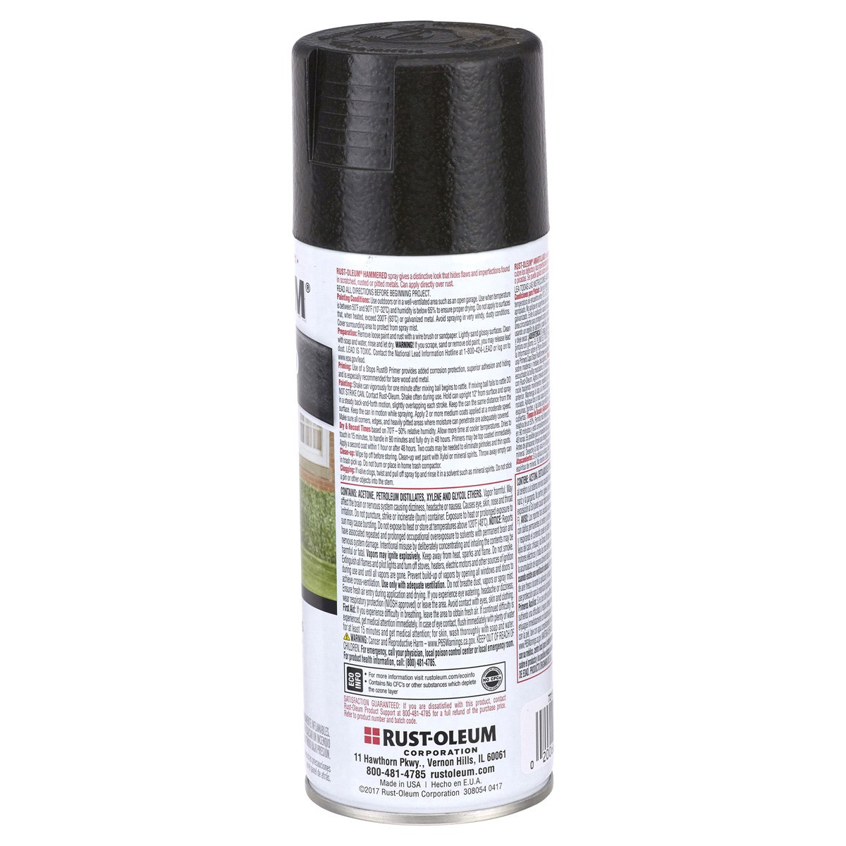 slide 7 of 9, Rust-Oleum Stops Rust Hammered, Black, 12 oz