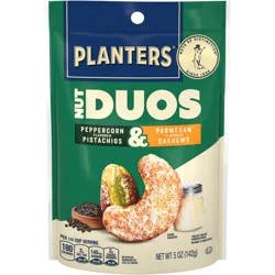 Planters Nut Duos Peppercorn/Parmesan Flavored Pistachios & Cashews 5 oz