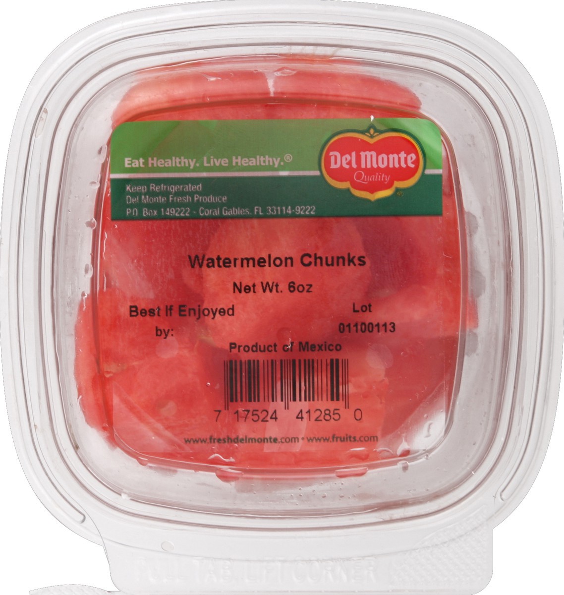 slide 1 of 4, Del Monte Watermelon Chunks, 16 Oz, 16 oz