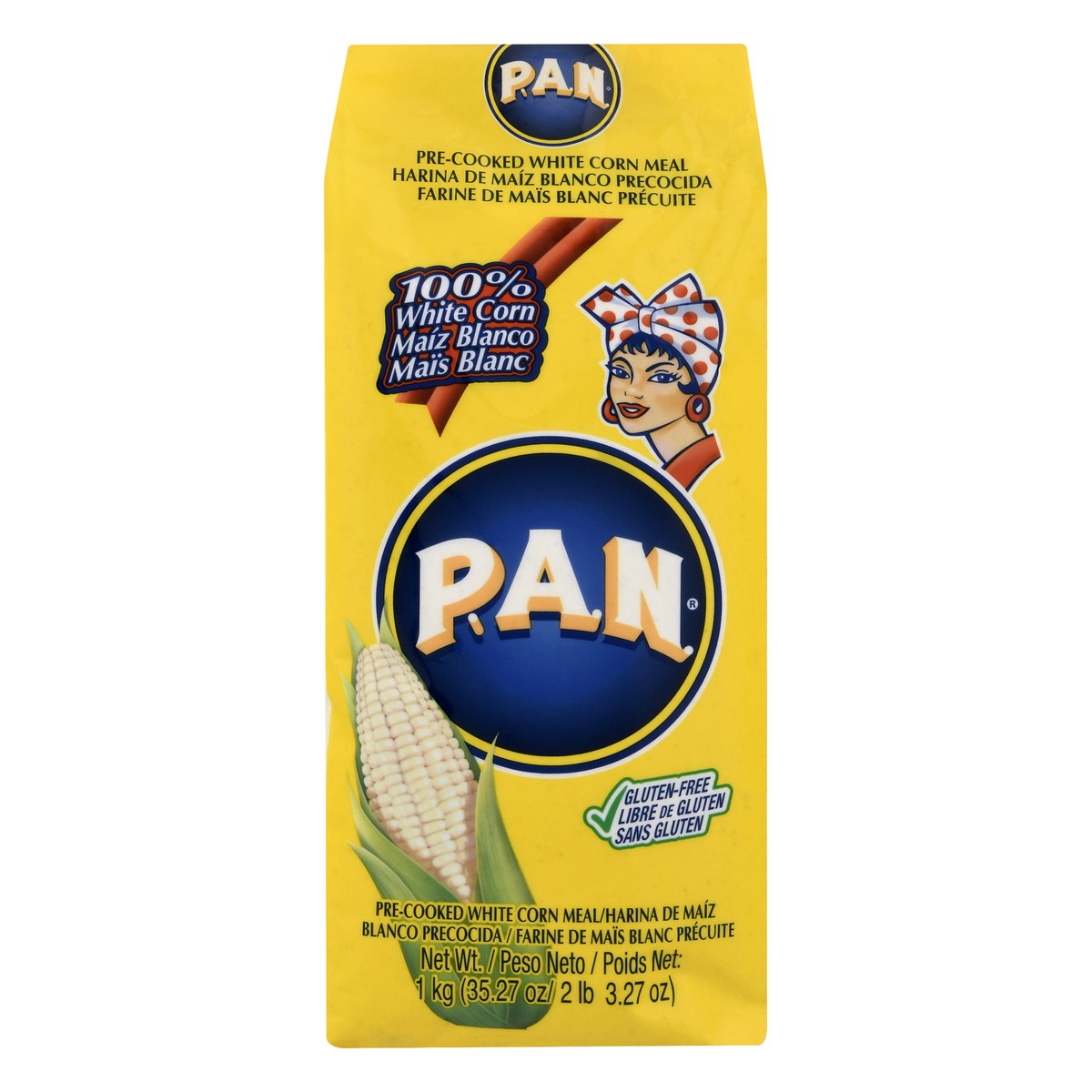 slide 1 of 13, PAN Pre-Cooked White Corn Meal 35.27 oz, 35.27 oz