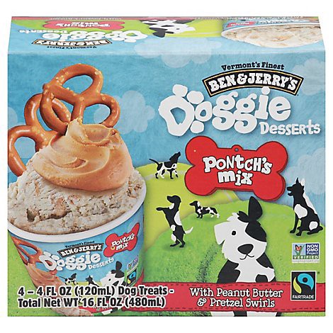 slide 1 of 1, Ben & Jerry's Pontchs Mix Frozen Dog Treat - 4 Count, 4 ct