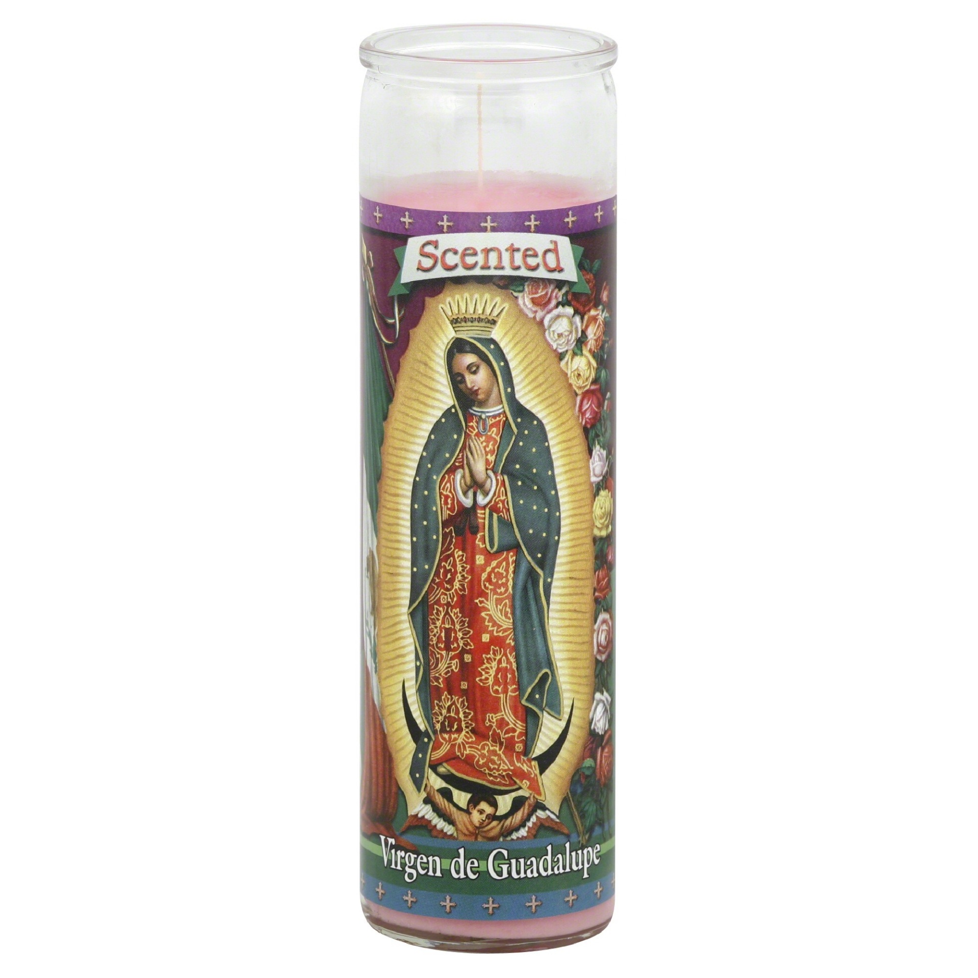 slide 1 of 1, St. Jude Candle, Virgen de Guadalupe, Scented, 13 oz; 8 in