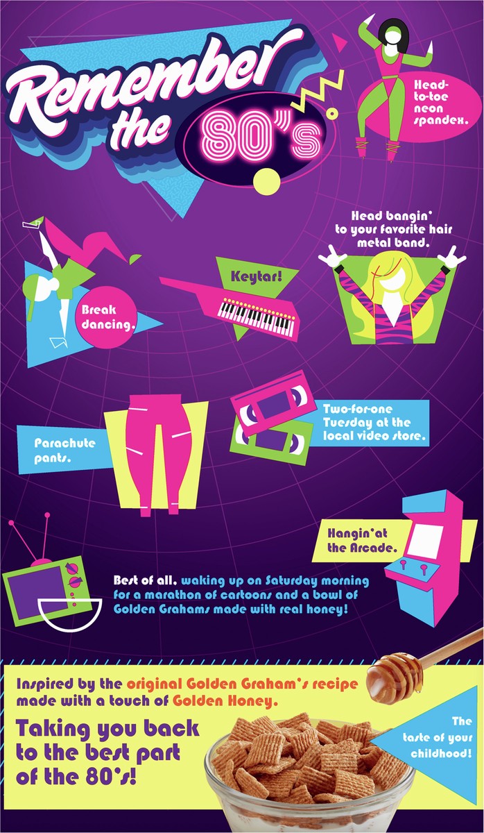 slide 7 of 14, Golden Grahams Breakfast Cereal, Graham Cracker Taste, Made with Whole Grain, Family Size, 18.9 oz, 18.9 oz