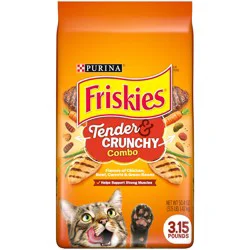 Friskies Purina Friskies Tender and Crunch'd With Flavors of Chicken, Beef, Carrots and Green Beans - 3.15 lb. Bag