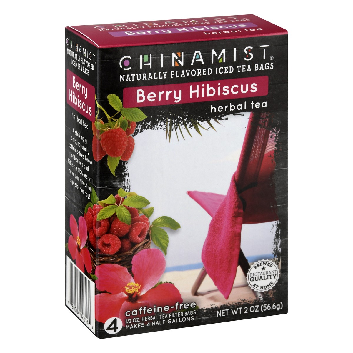 slide 8 of 9, China Mist Iced Tea Bags Caffeine-Free Berry Hibiscus Herbal Tea - 4 ct, 4 ct