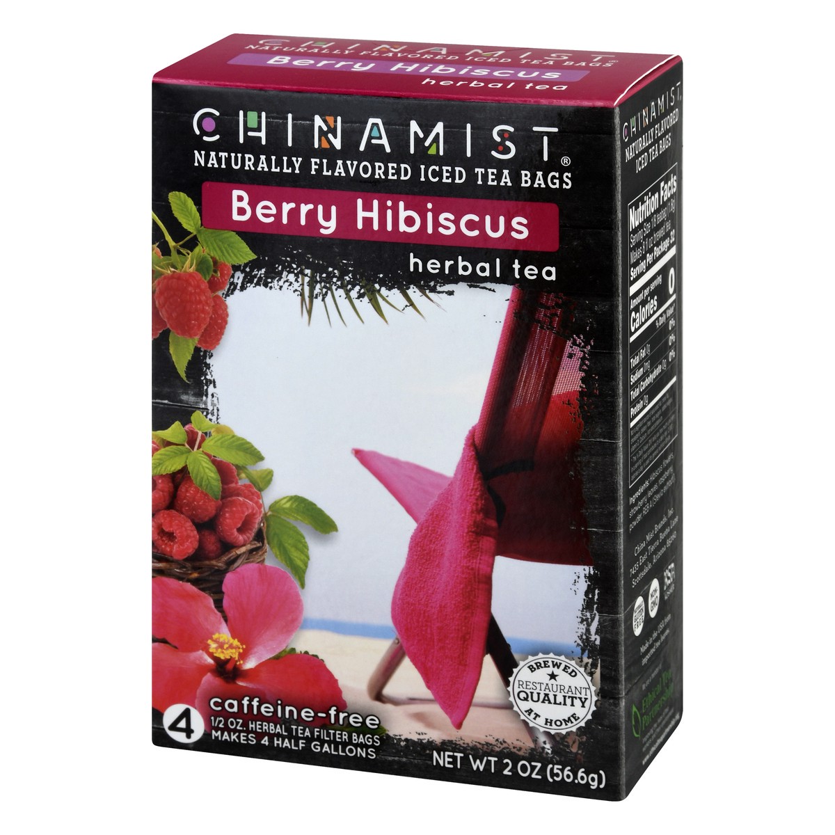 slide 4 of 9, China Mist Iced Tea Bags Caffeine-Free Berry Hibiscus Herbal Tea - 4 ct, 4 ct