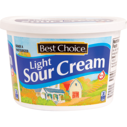 slide 1 of 1, Best Choice Light Sour Cream, 16 oz