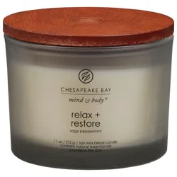 Chesapeake Bay Candle Mind & Body Relax + Restore Sage Peppermint Candle 1 ea