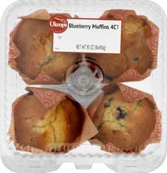 Ukrops Blueberry Muffins 4 ea