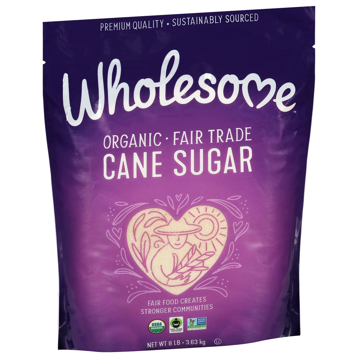 slide 9 of 9, Wholesome Fair Trade Organic Cane Sugar 8 lb, 8 lb