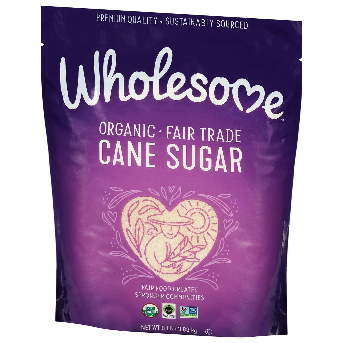 slide 5 of 9, Wholesome Fair Trade Organic Cane Sugar 8 lb, 8 lb