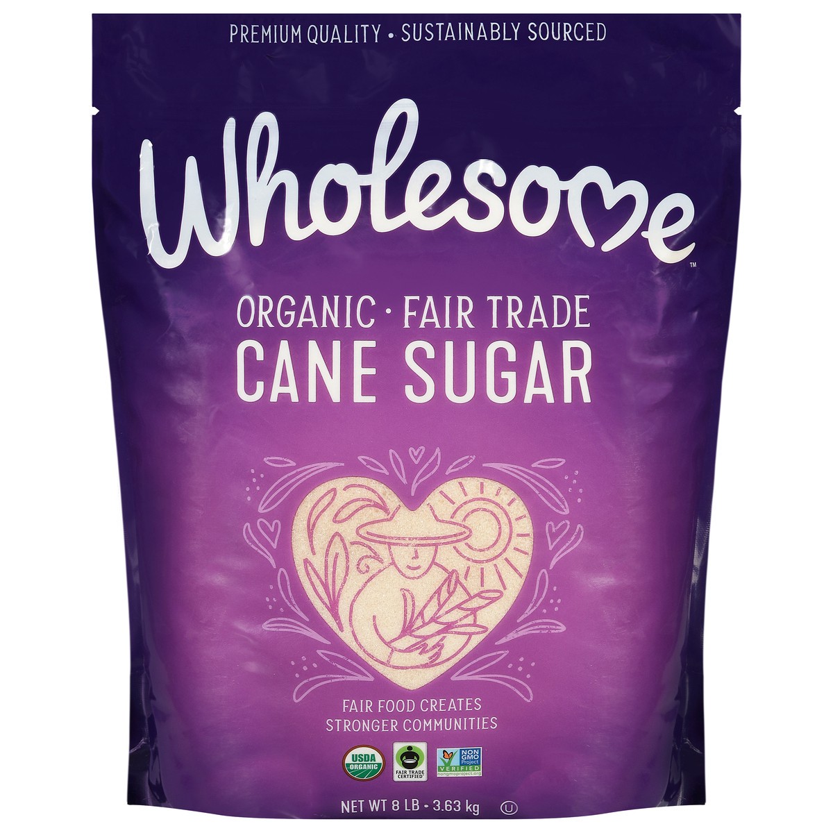 slide 1 of 9, Wholesome Fair Trade Organic Cane Sugar 8 lb, 8 lb