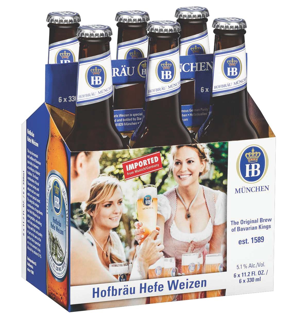 slide 1 of 1, Hofbräu München Hefeweizen, 6 ct; 11.2 oz