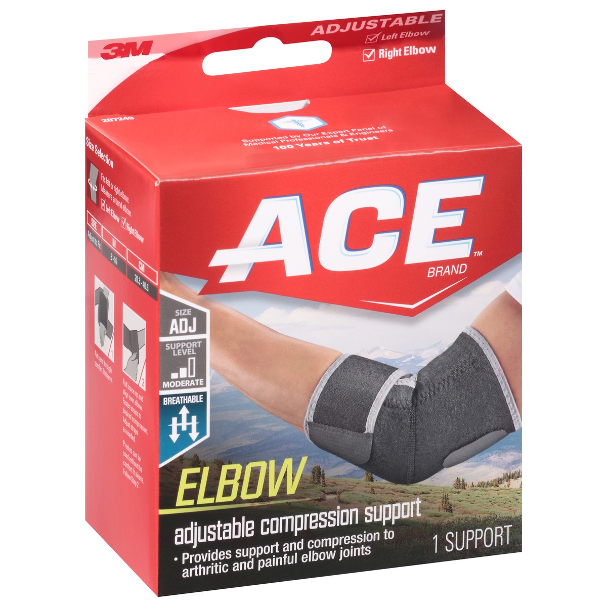 slide 5 of 9, Ace Adjustable One Size Neoprene Elbow Support, One Size