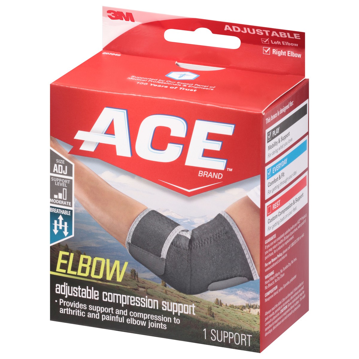 slide 6 of 9, Ace Adjustable One Size Neoprene Elbow Support, One Size