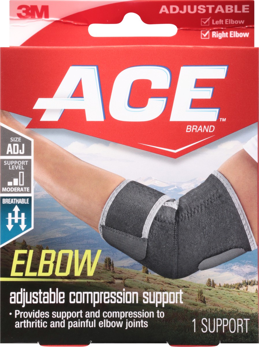 slide 3 of 9, Ace Adjustable One Size Neoprene Elbow Support, One Size