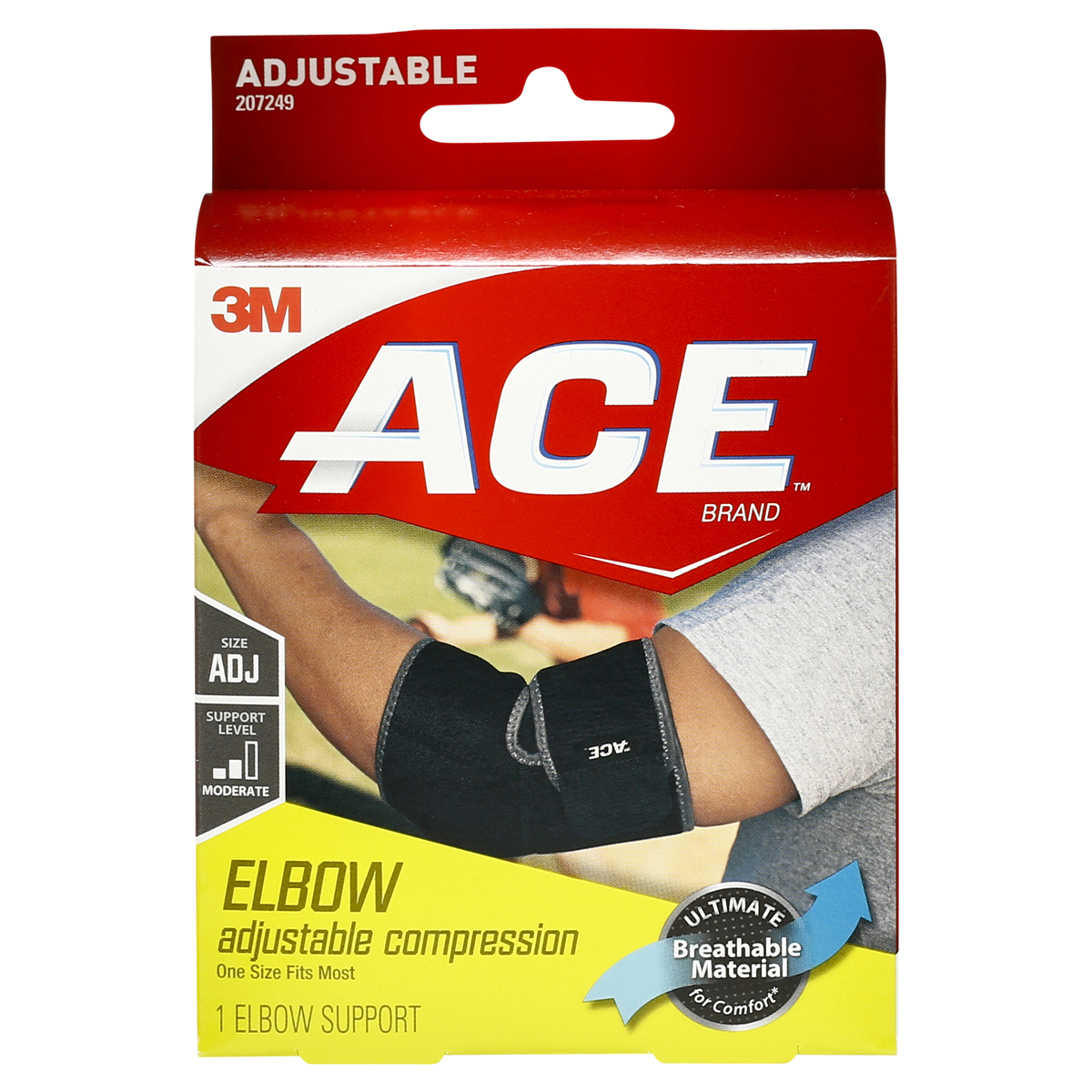 slide 1 of 1, Ace Adjustable One Size Neoprene Elbow Support, One Size