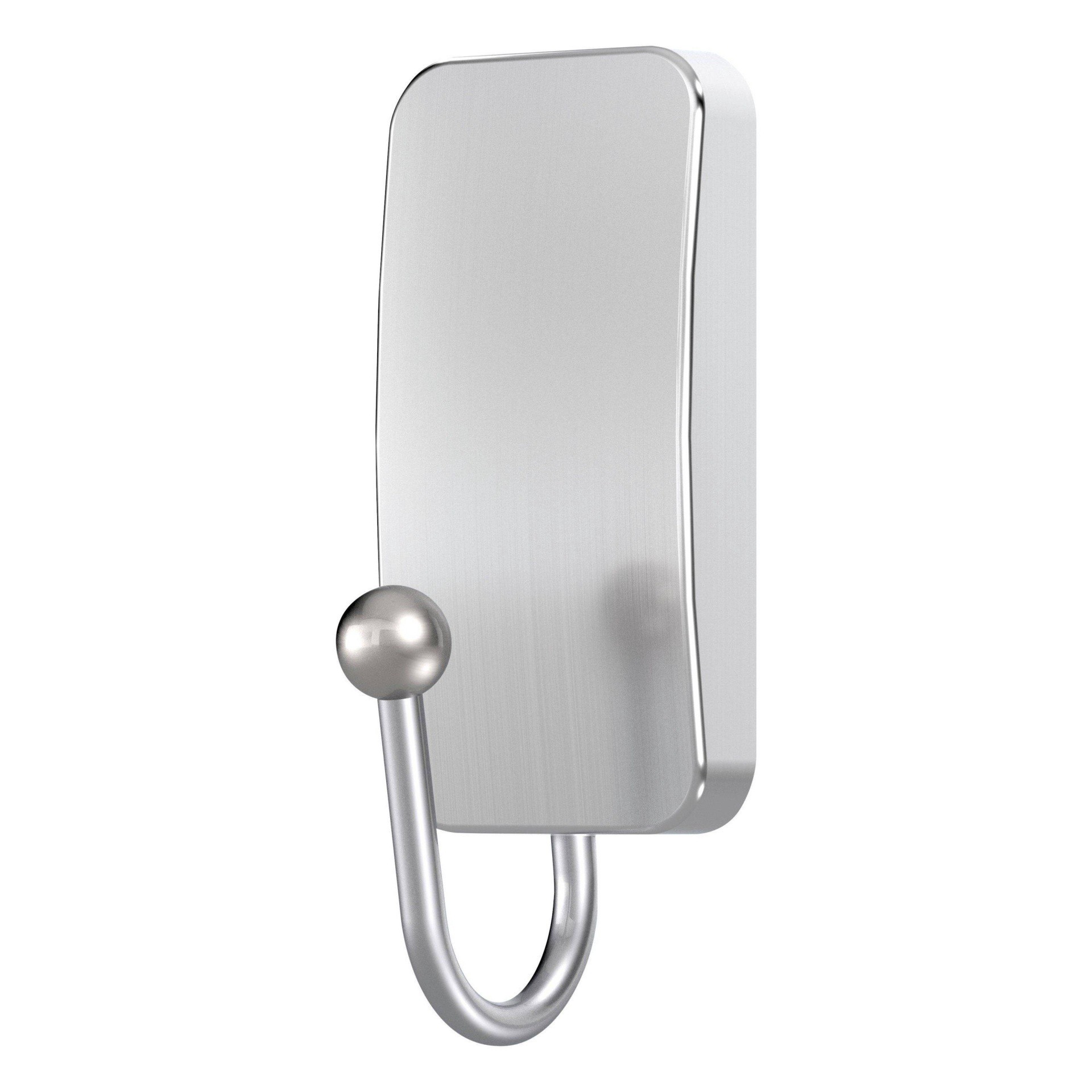 slide 1 of 3, Command Bath Small Satin Nickel Hook 1 ea, 1 ct