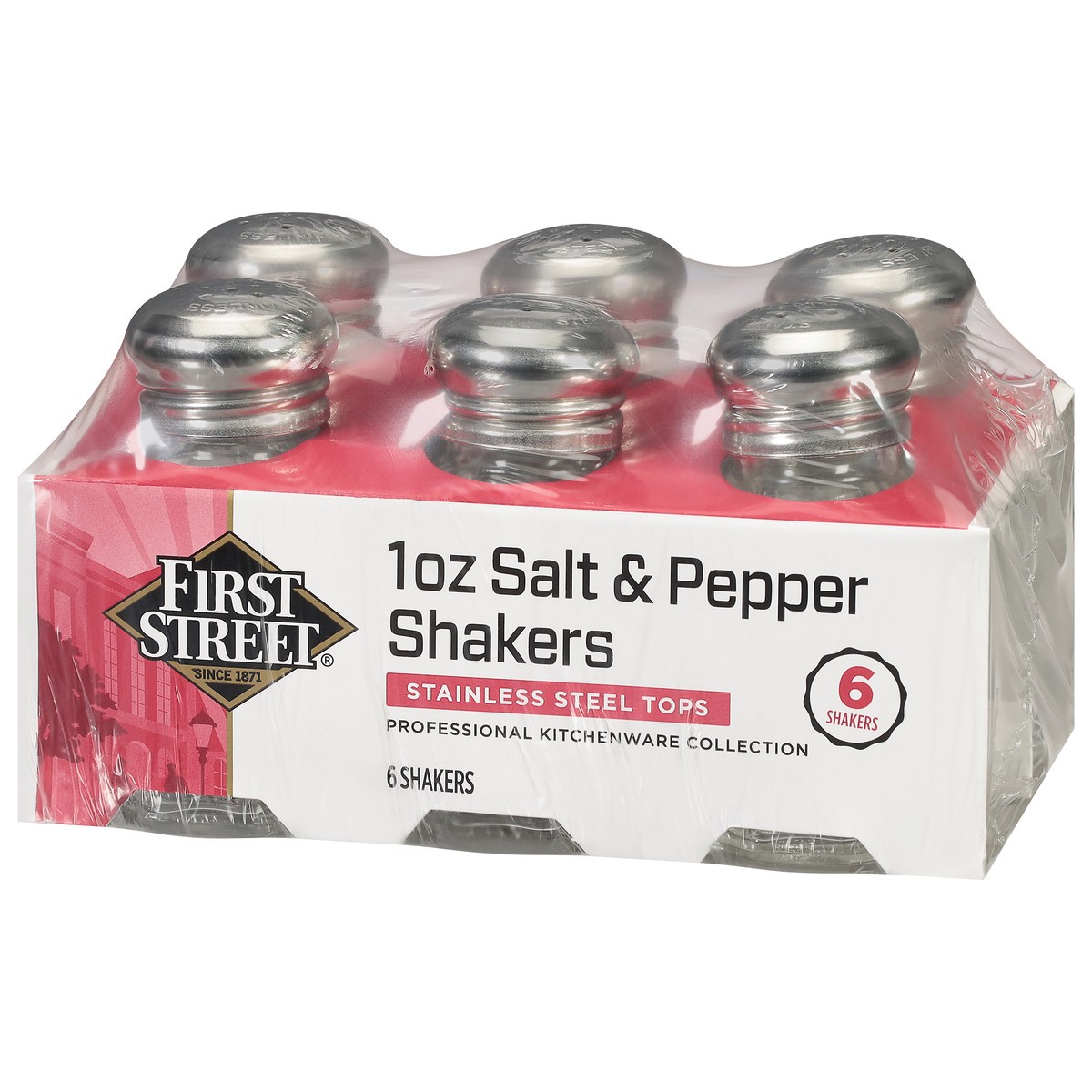 slide 3 of 4, First Street Salt & Pepper Shakers, 6 ct