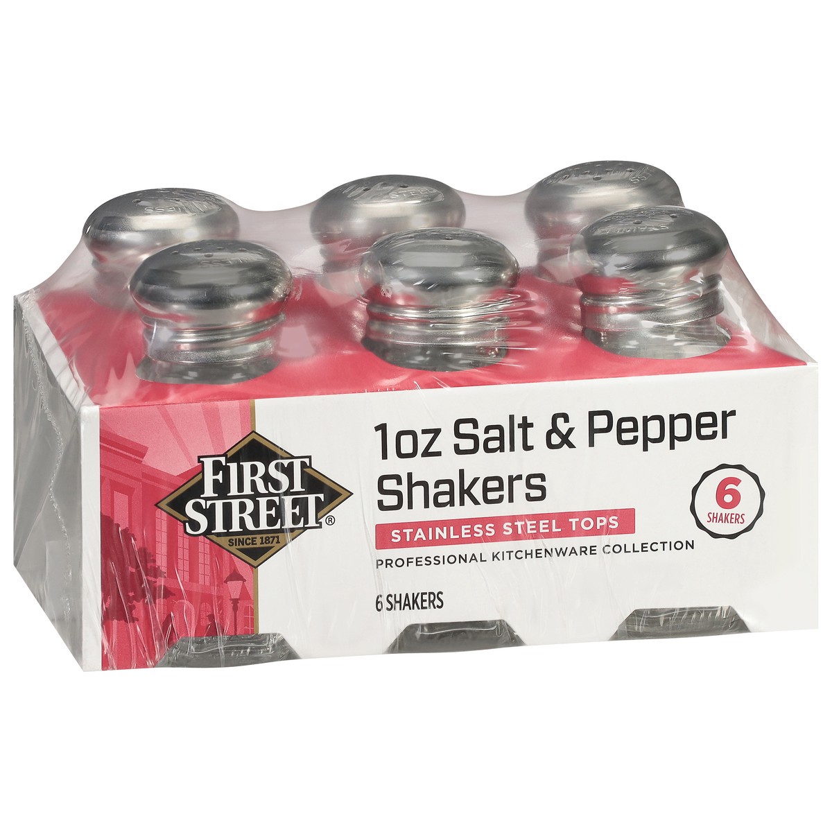 slide 2 of 4, First Street Salt & Pepper Shakers, 6 ct
