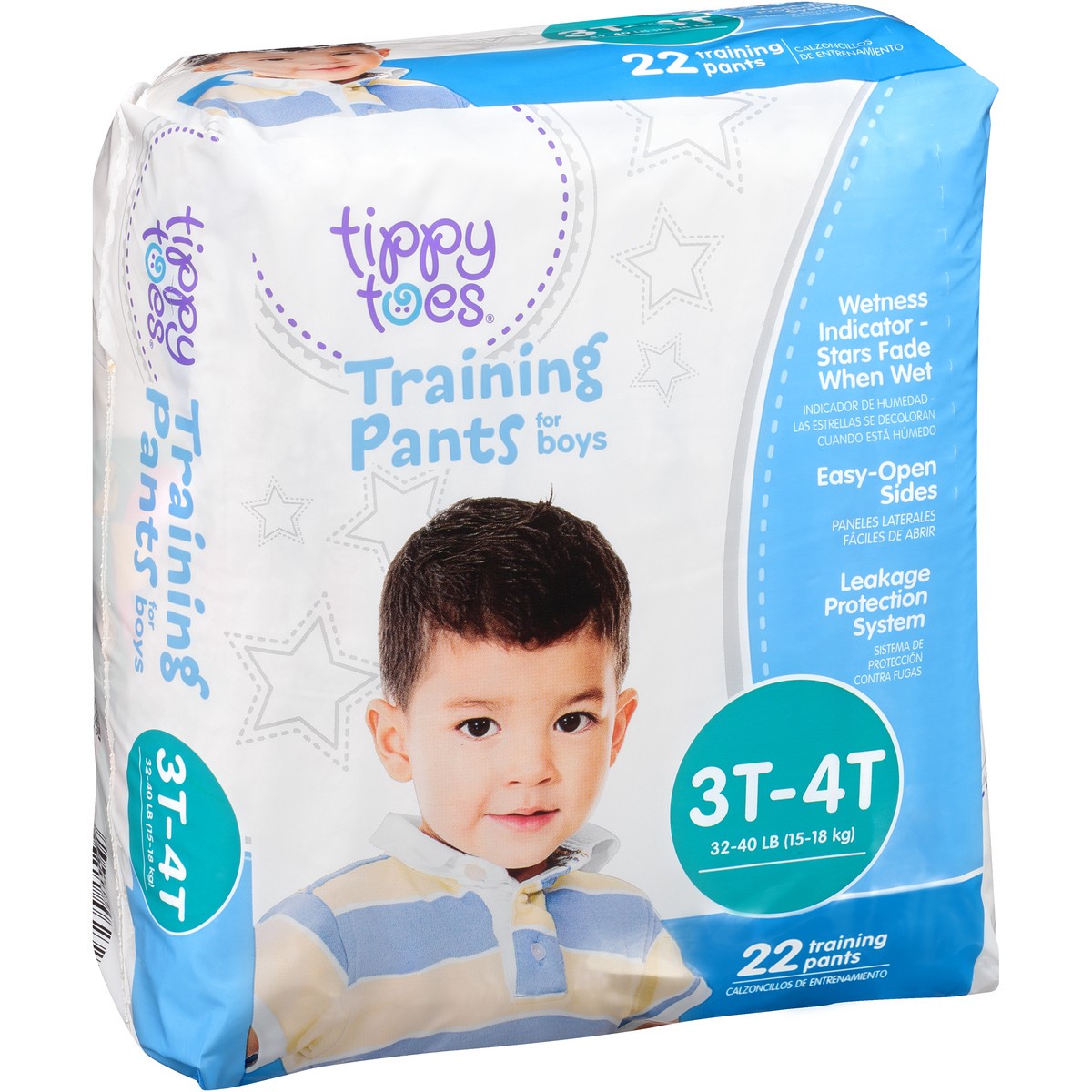 slide 2 of 8, Tippy Toes Size 4 Boy's Training Pants, 22 ct