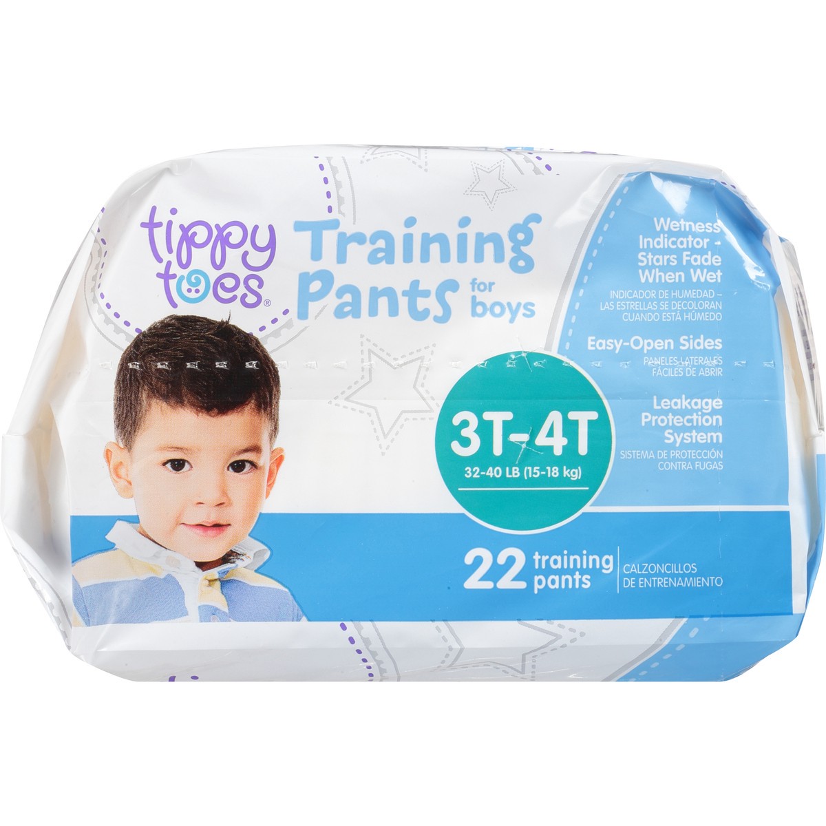 slide 4 of 8, Tippy Toes Size 4 Boy's Training Pants, 22 ct