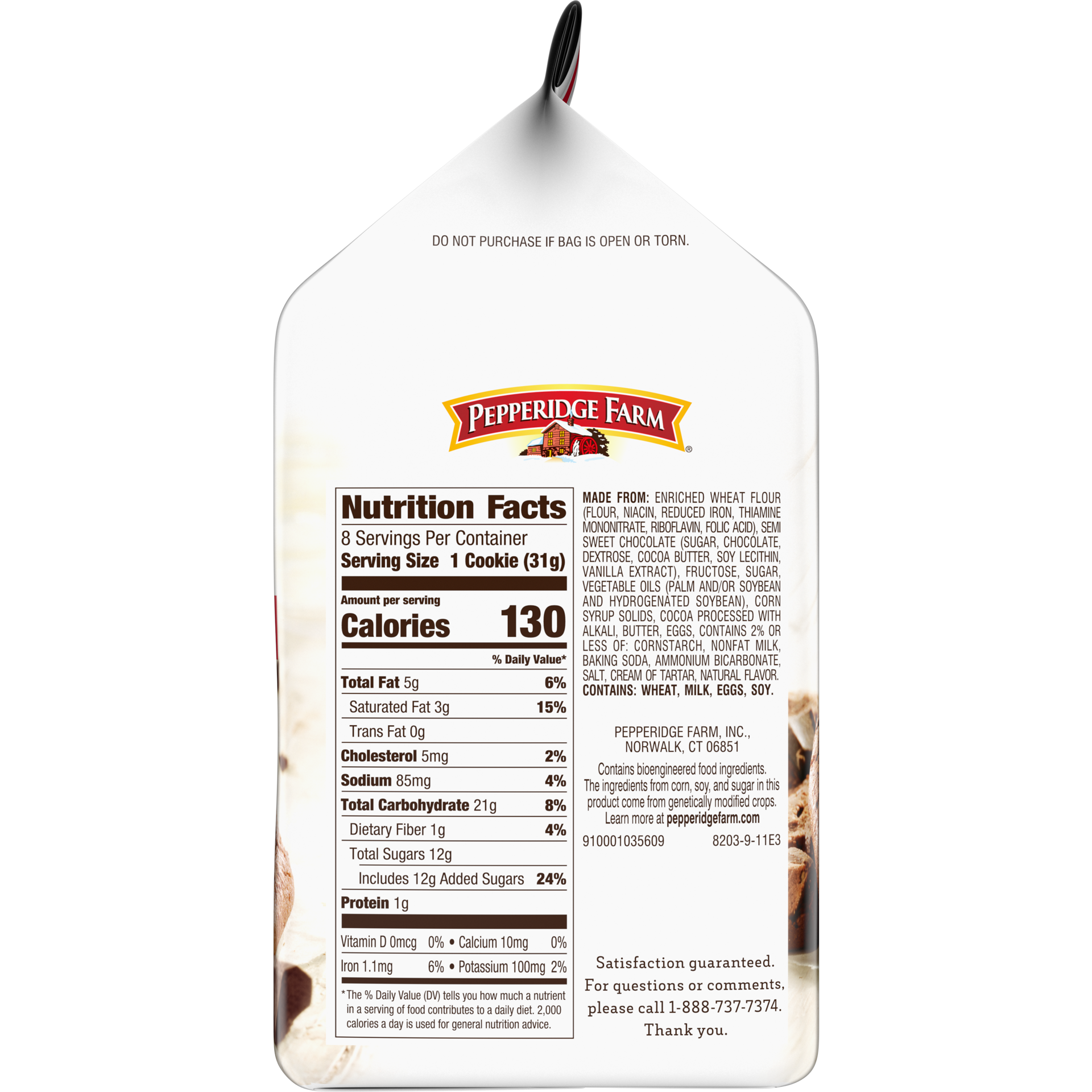 slide 4 of 5, Pepperidge Farm Captiva Dark Chocolate Cookies, 8 Soft Baked Cookies, 8.6 oz. Bag, 8.6 oz