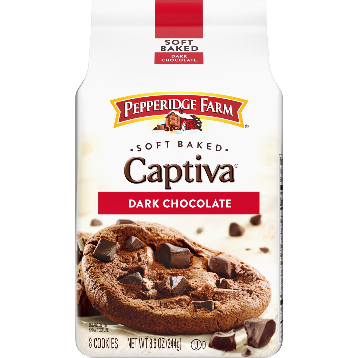 slide 1 of 6, Pepperidge Farm Soft Baked Captiva Dark Chocolate Cookies, 8.6 oz