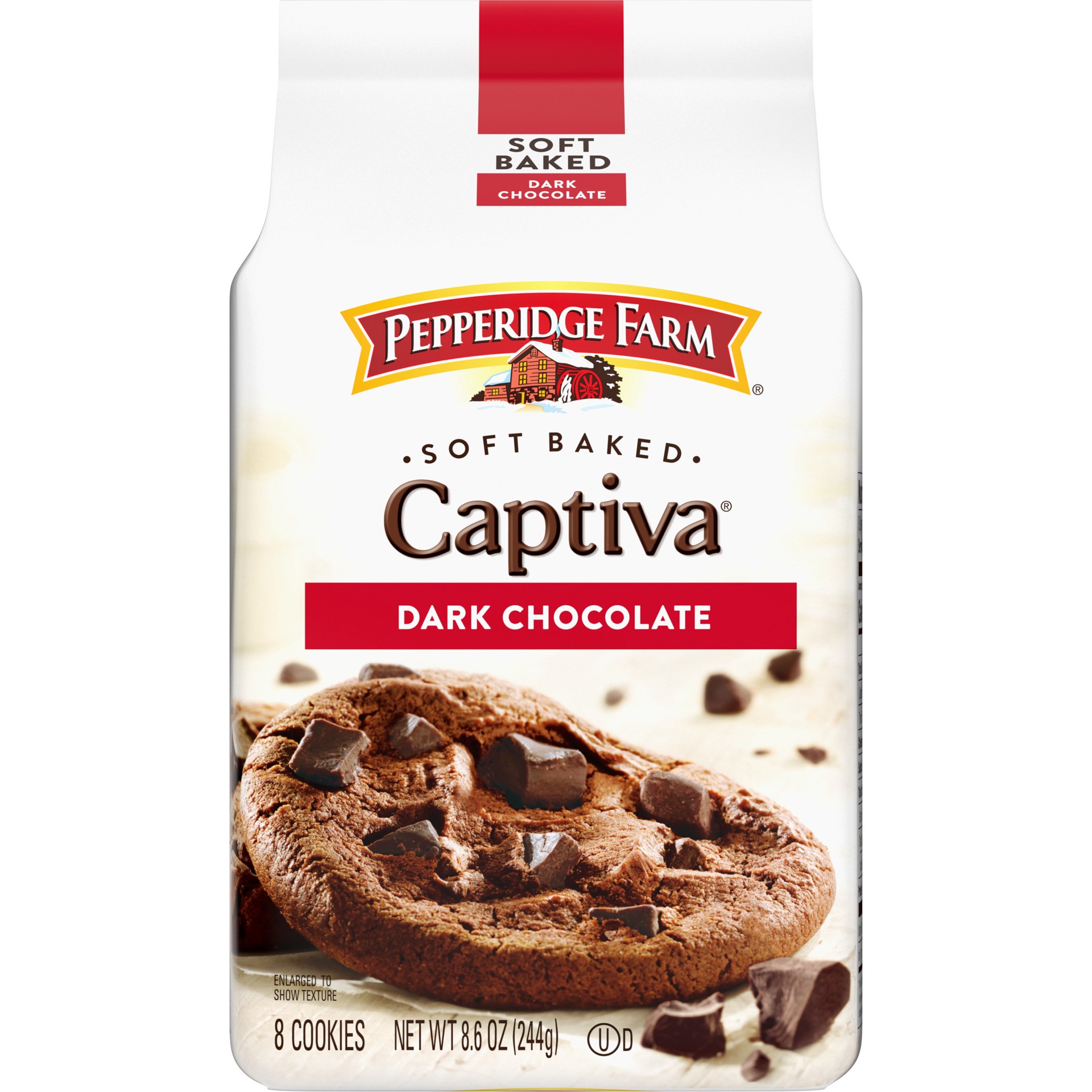 slide 1 of 5, Pepperidge Farm Captiva Dark Chocolate Cookies, 8 Soft Baked Cookies, 8.6 oz. Bag, 8.6 oz