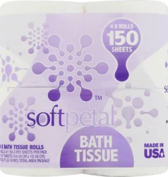 SoftPetal 2-Ply Rolls Bath Tissue 4 ea