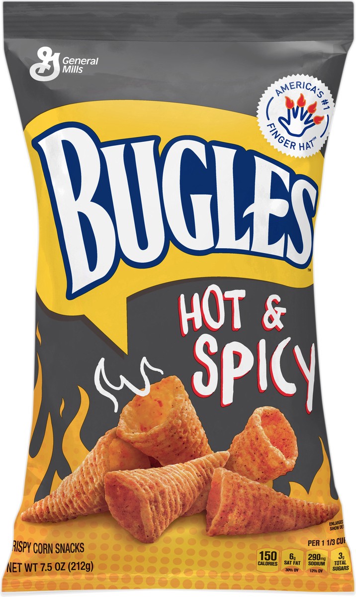 slide 7 of 8, Bugles Hot & Spicy, 7.5 oz