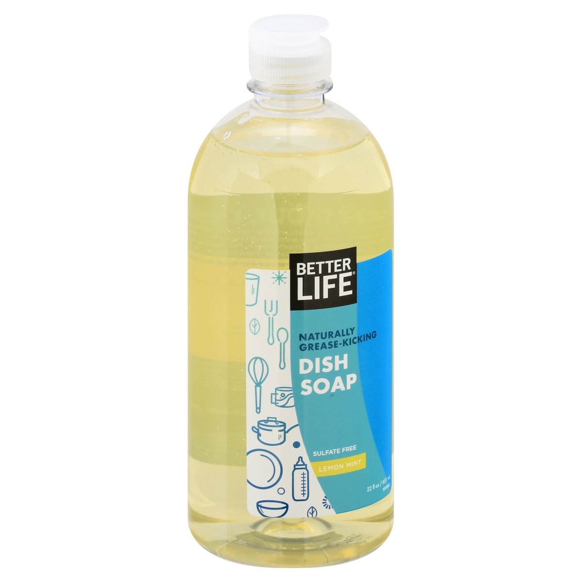 slide 3 of 9, Better Life Lemon Mint Dish Soap 22 oz, 22 oz