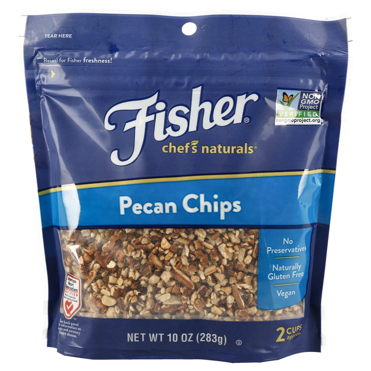 slide 1 of 9, Fisher Chef's Naturals Pecan Chips, 10 oz