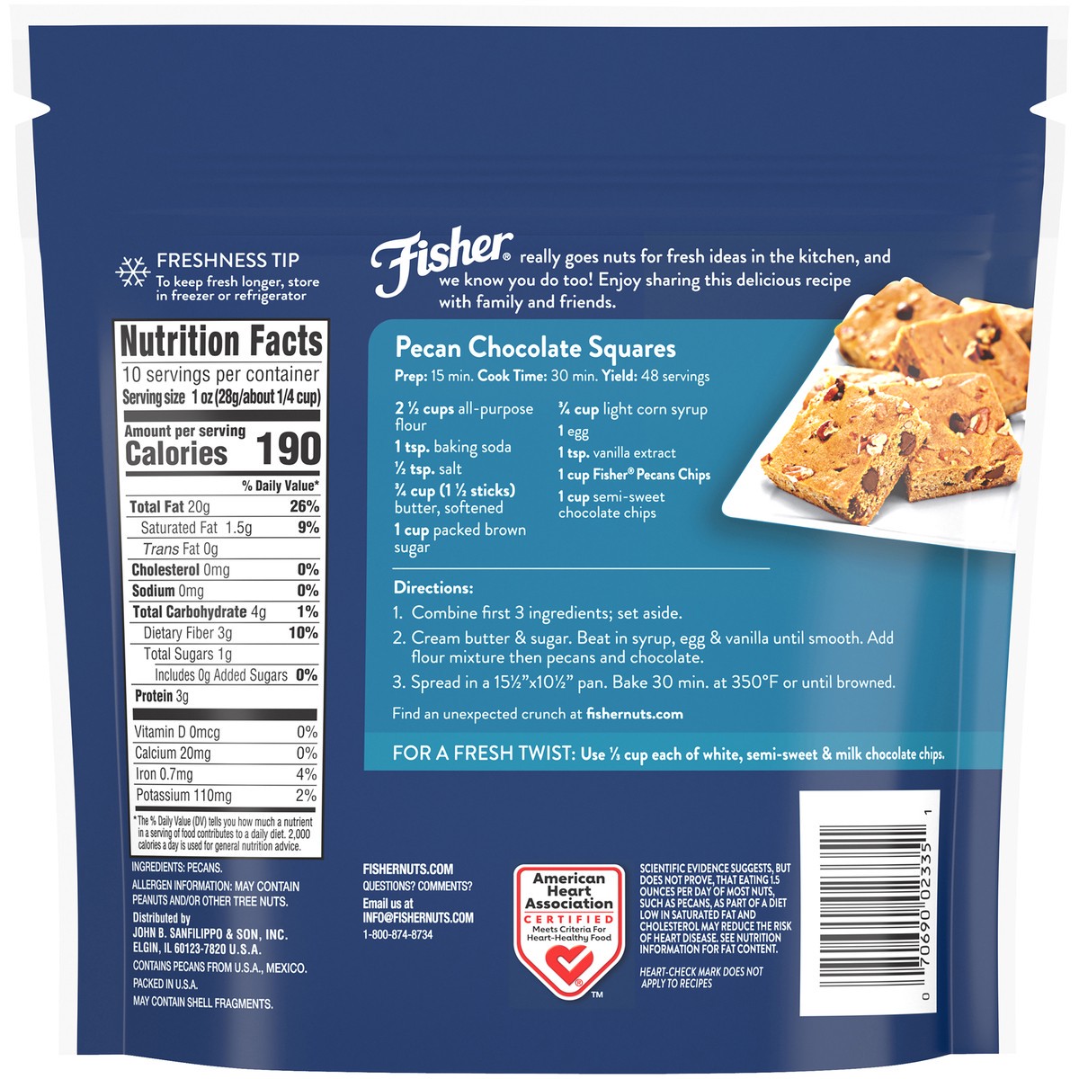 slide 2 of 9, Fisher Chef's Naturals Pecan Chips, 10 oz