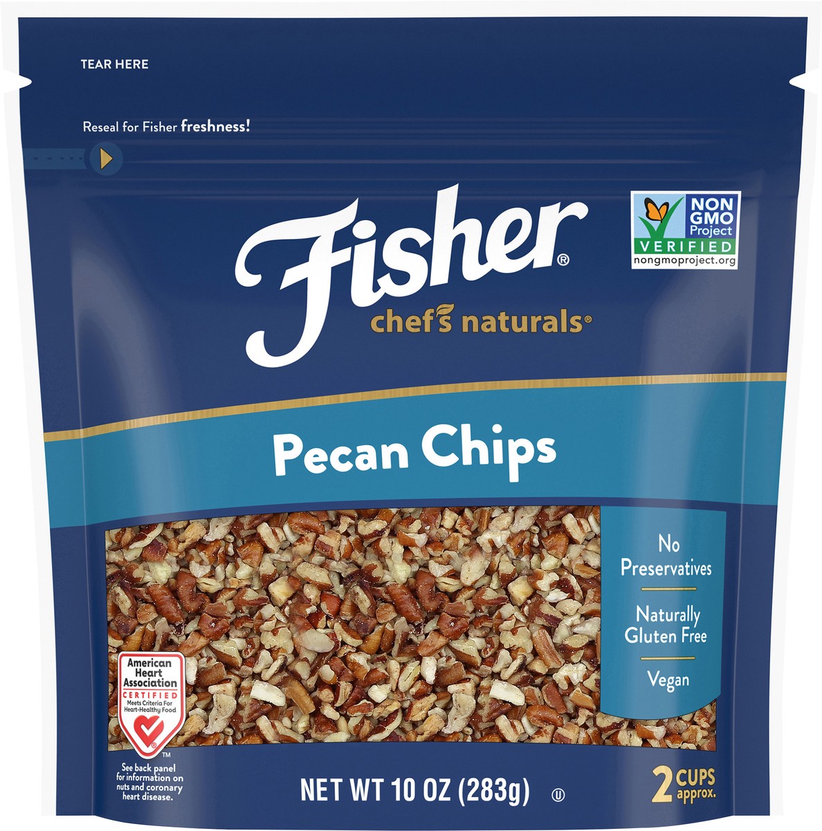 slide 9 of 9, Fisher Chef's Naturals Pecan Chips, 10 oz