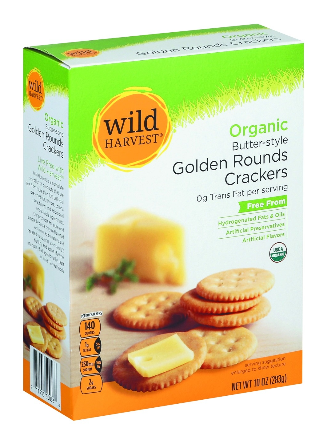 slide 1 of 1, Wild Harvest Organic Round Butter Cracker, 10 oz