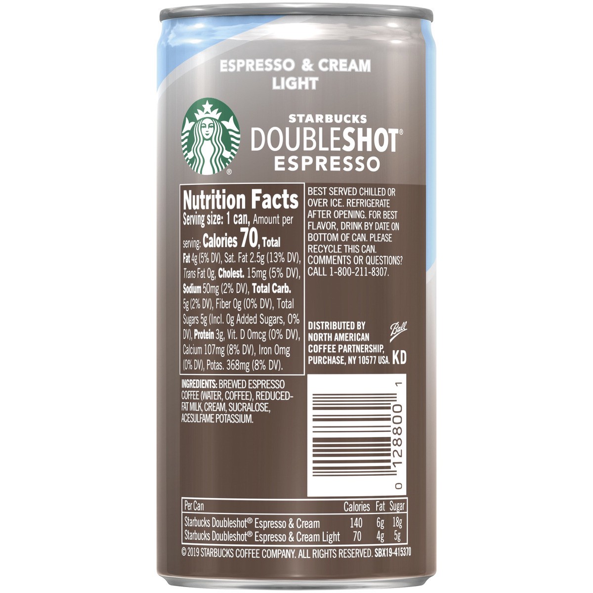 slide 7 of 8, Starbucks Doubleshot Espresso Light, 6.5 fl oz