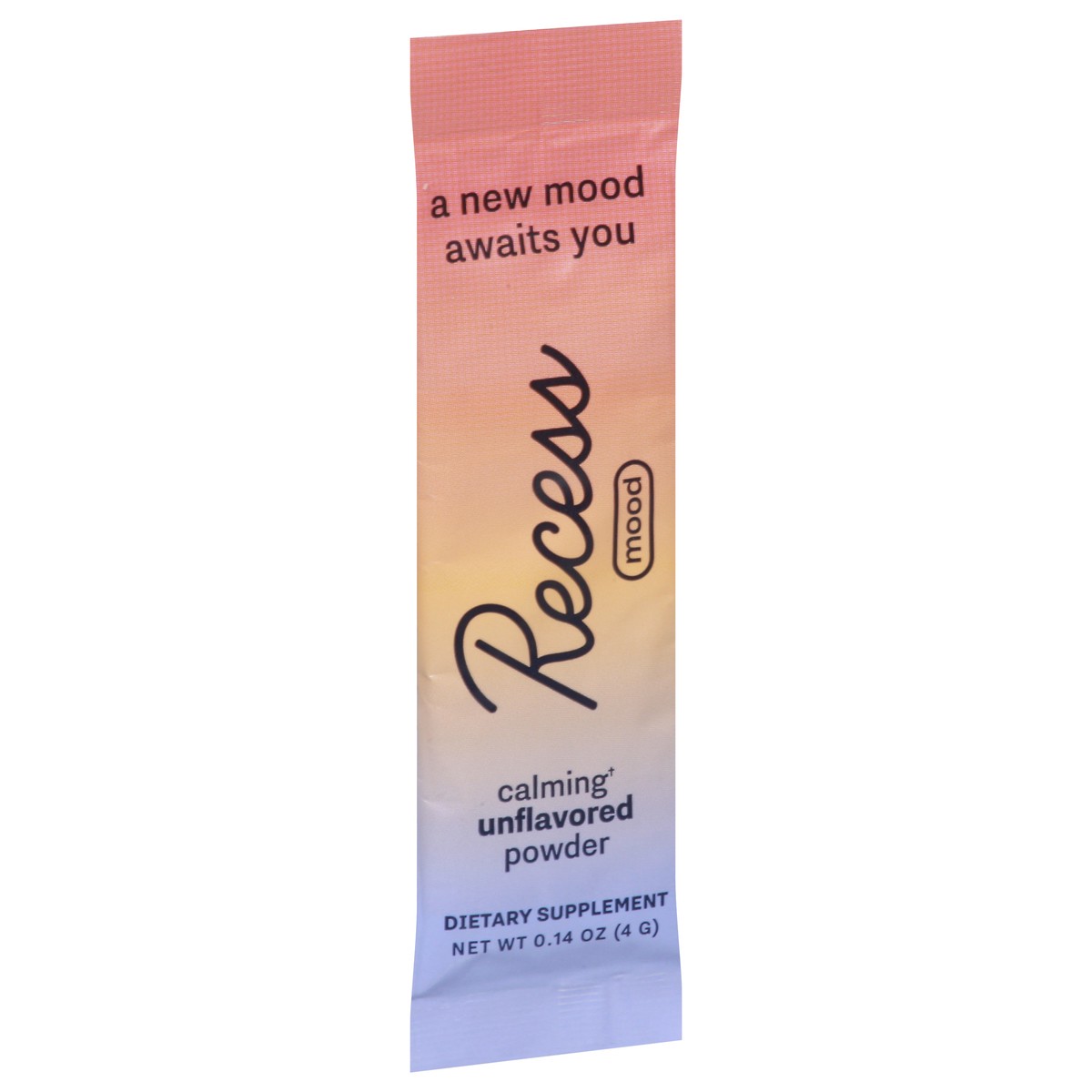 slide 4 of 10, Recess Mood Unflavored Calming Powder 0.14 oz, 1 ct