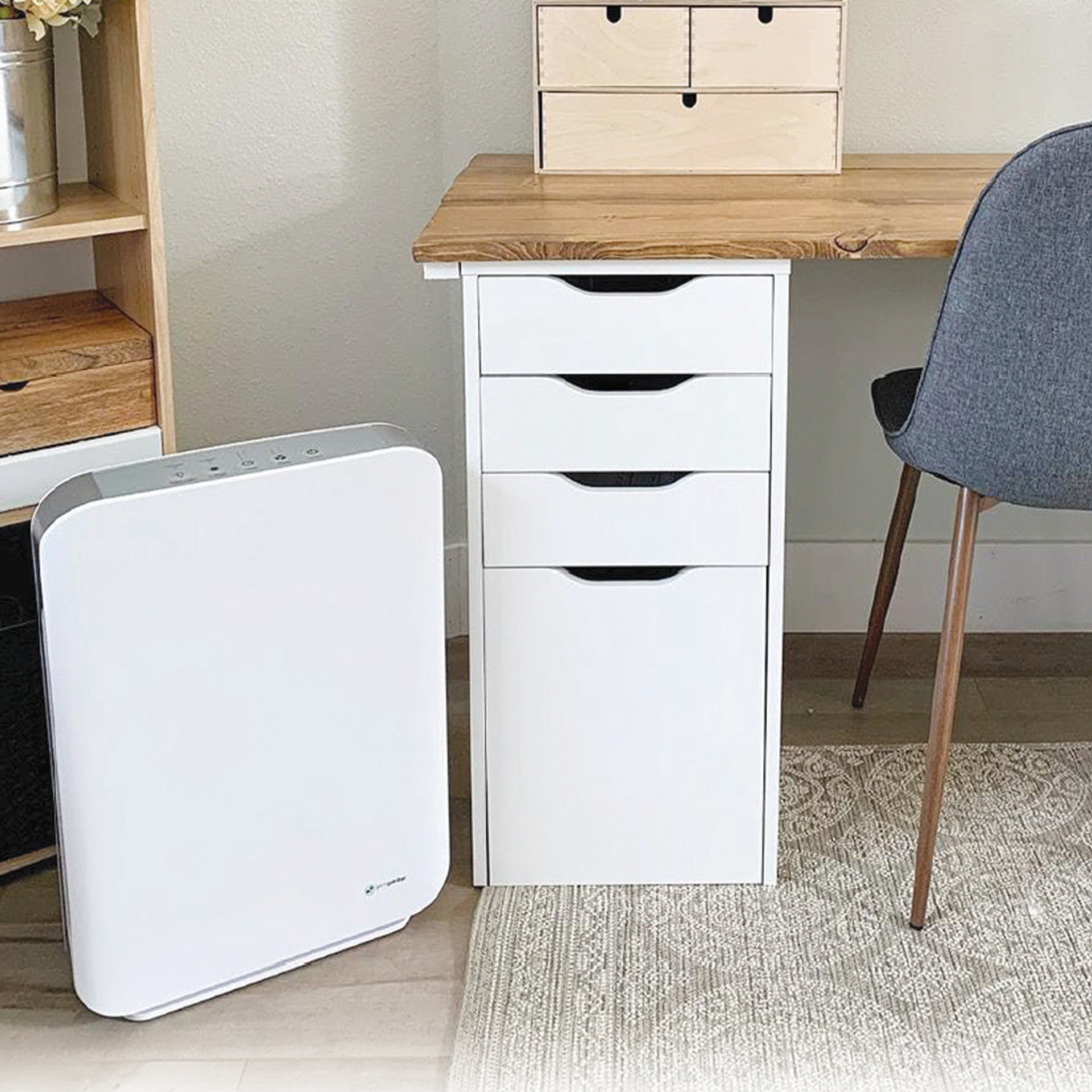 slide 6 of 7, GermGuardian Mid-Size Console HEPA Air Purifier - White, 1 ct