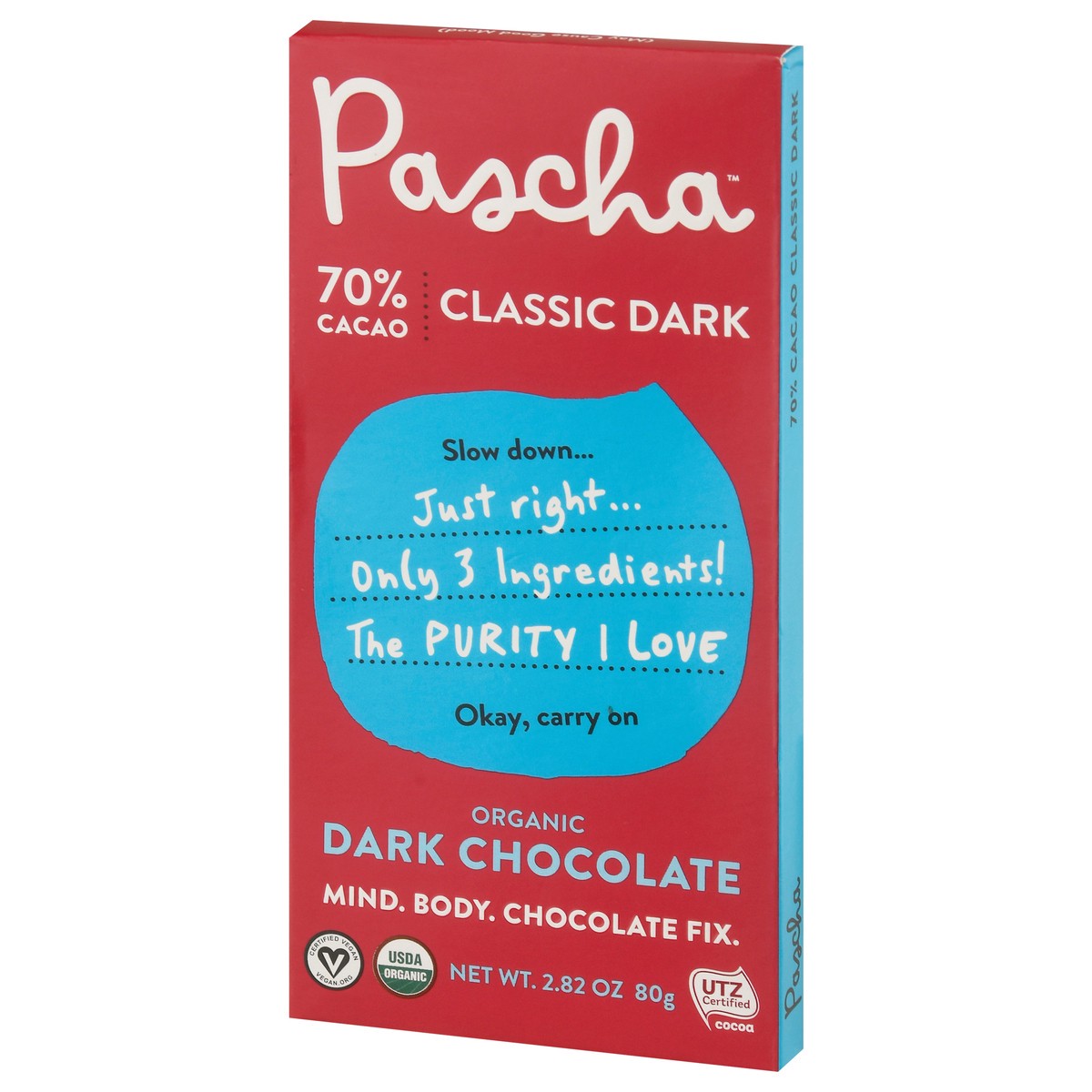 slide 2 of 13, Pascha Dark Chocolate 70% Cacao, 2.82 oz