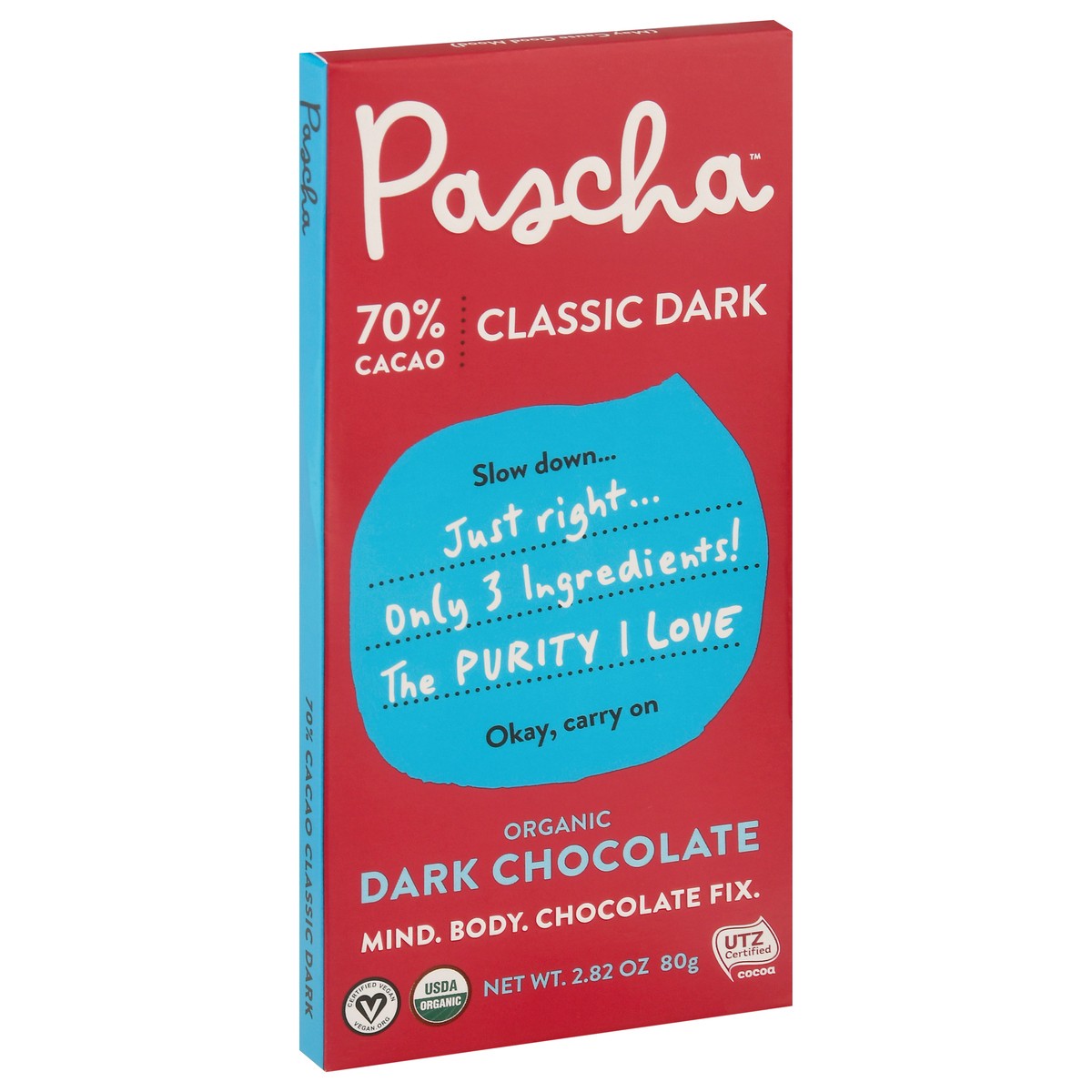 slide 13 of 13, Pascha Dark Chocolate 70% Cacao, 2.82 oz