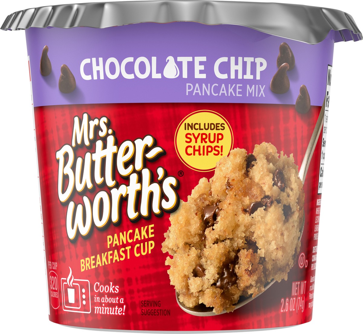 slide 6 of 9, Mrs. Butterworth's Chocolate Chip Pancake Mix 2.6 oz, 2.5 oz