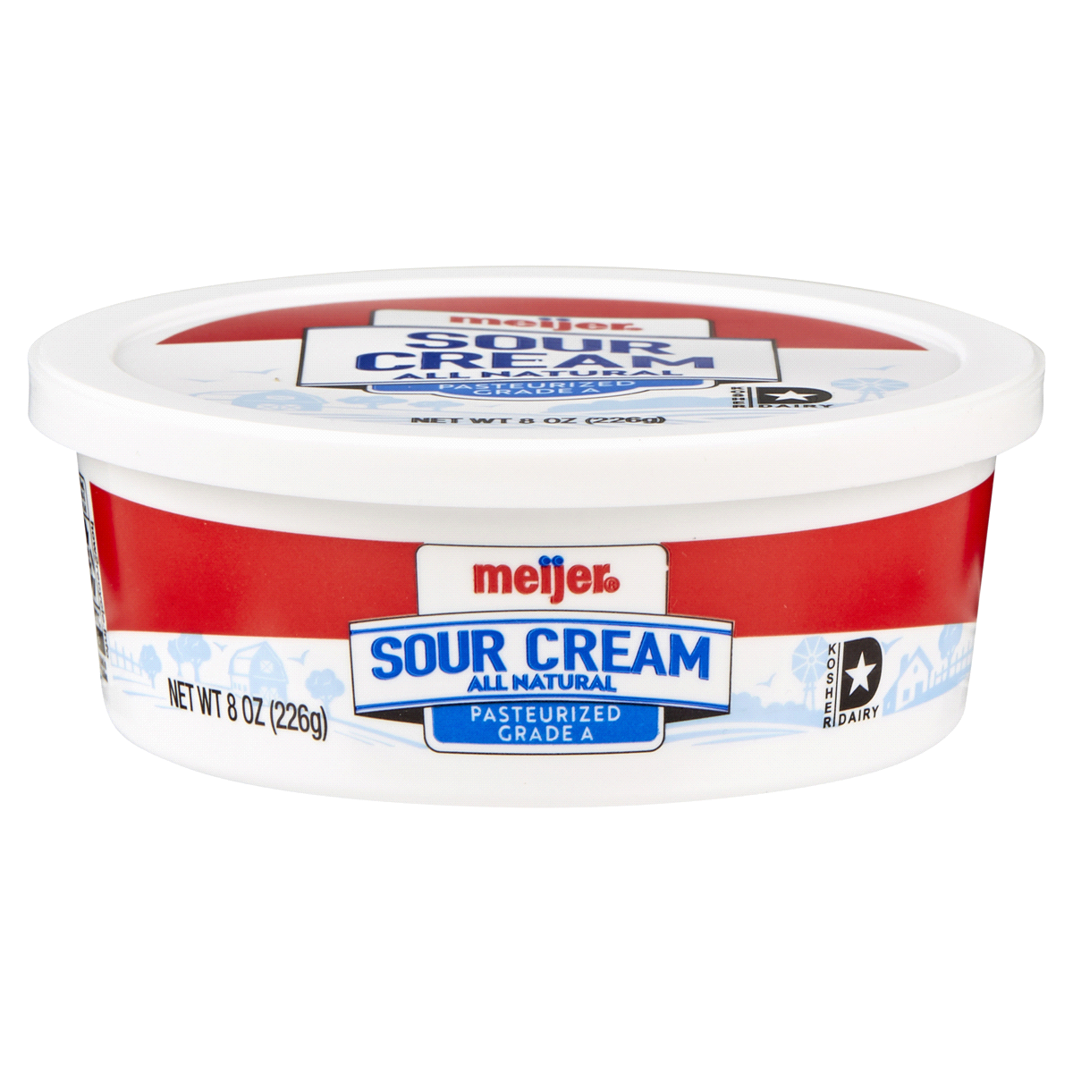 slide 1 of 9, Meijer All Natural Sour Cream, 8 oz