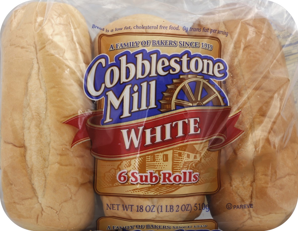 slide 2 of 5, Cobblestone Bread Co. Sub Rolls 6 ea, 6 ct