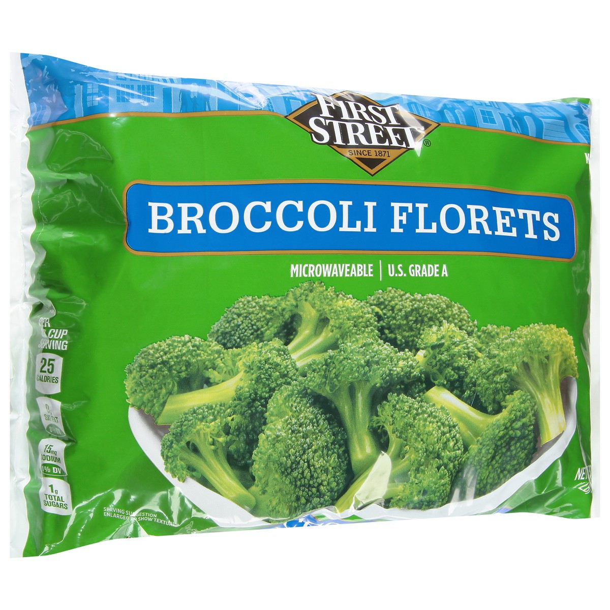 slide 5 of 13, First Street Broccoli Florets, 2 lb