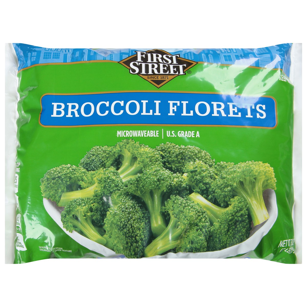 slide 10 of 13, First Street Broccoli Florets, 2 lb