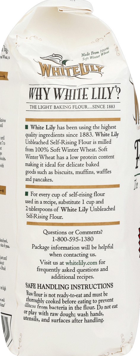 slide 4 of 6, White Lily Unbleached Self-Rising Flour 5 lb, 5 lb