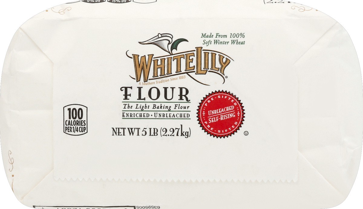 slide 5 of 6, White Lily Unbleached Self-Rising Flour 5 lb, 5 lb