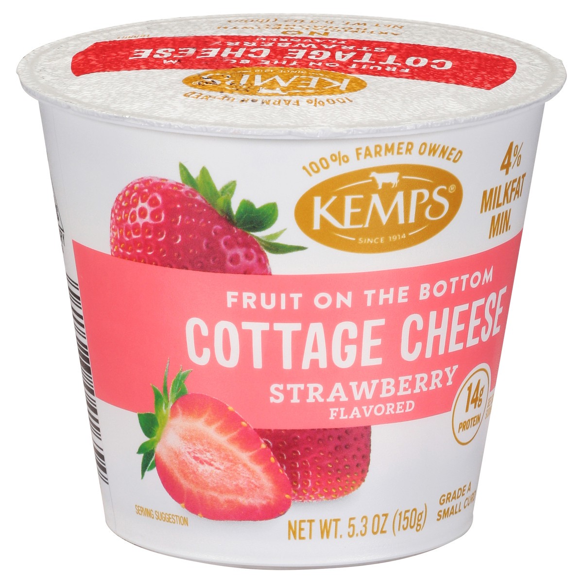 slide 8 of 14, Kemps Fruit On Bottom Strawberry Cottg Chse, 