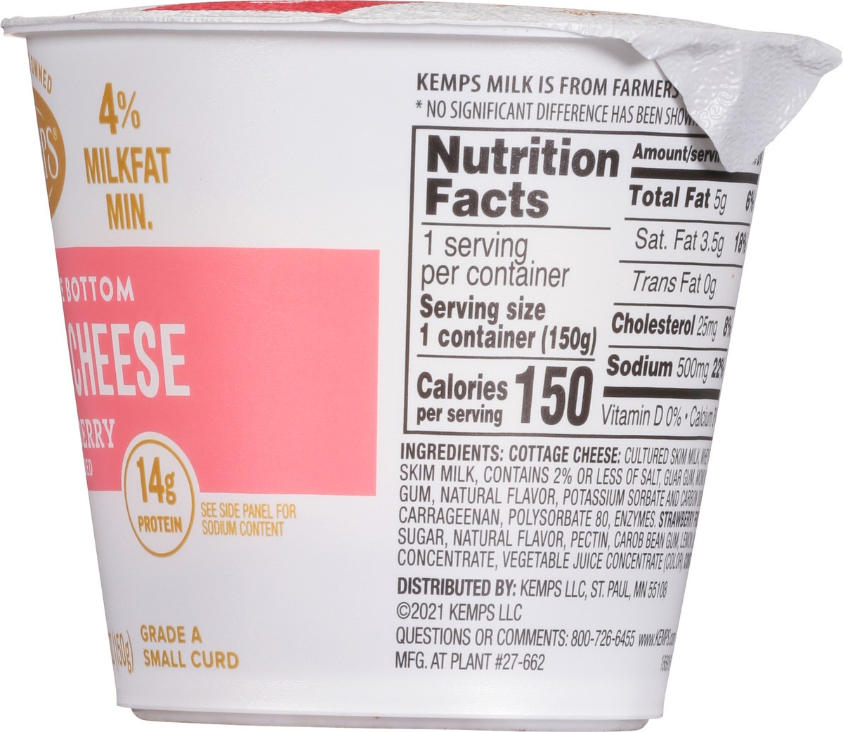 slide 14 of 14, Kemps Fruit On Bottom Strawberry Cottg Chse, 